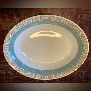 Wedgwood of England Porcelain Open Vegetable Bowl in Aztec pattern